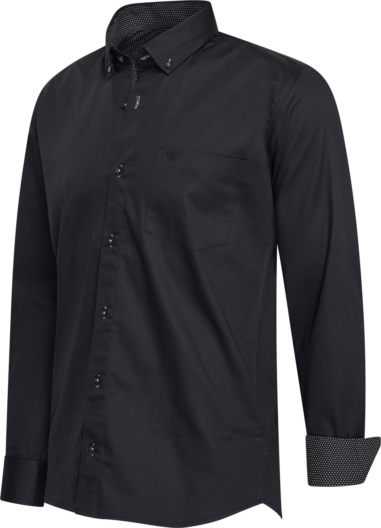 Cappuccino Italia Hemd für Herren. Das Hemd ist aus Baumwolle und Elastan gefertigt und hat eine normale Passform. Auf d...