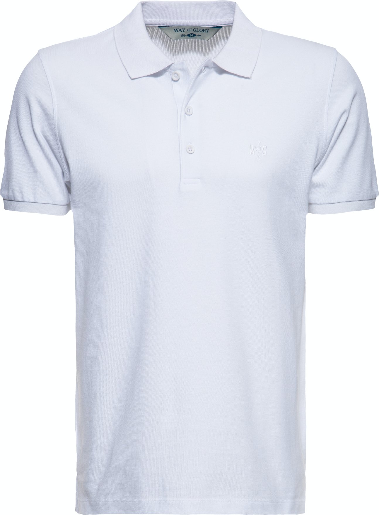 Way of Glory Herren WAY OF GLORY Herren Premium Poloshirt aus hochwertigem Pikee weiß