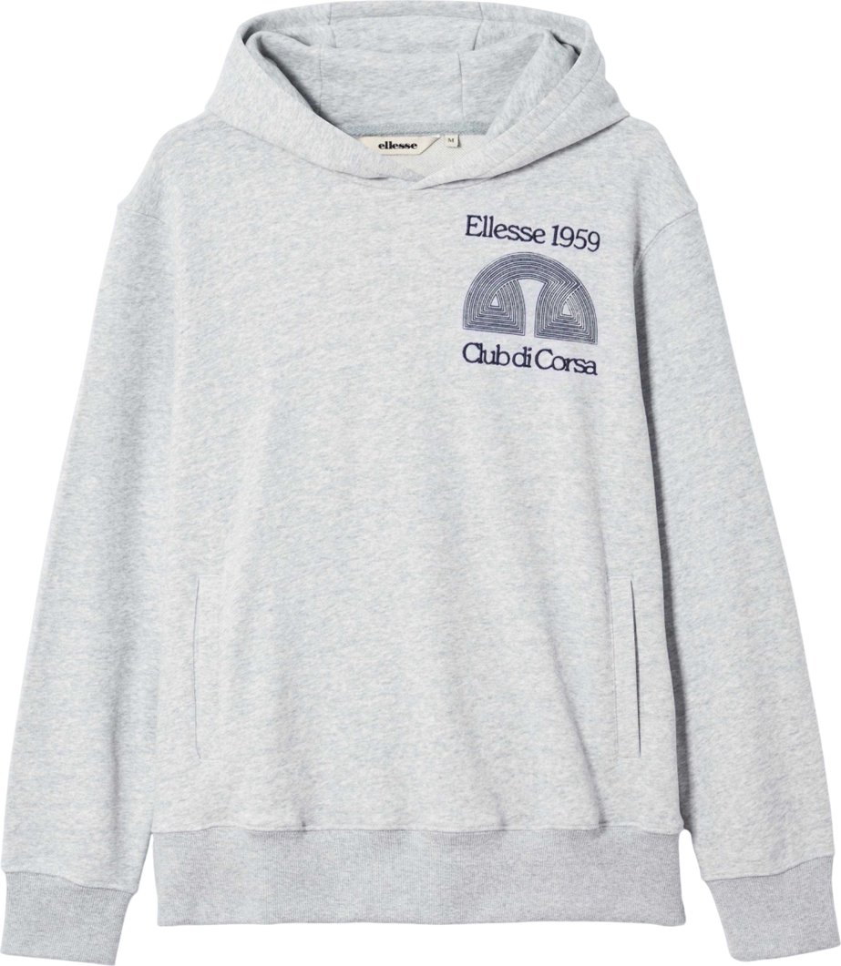 Ellesse - "Club Di Corsa" Kapuzenpullover für Herren (Hellgrau meliert)