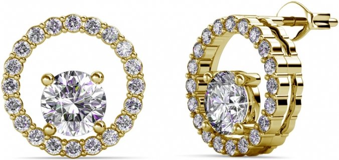 Desiree Ohrringe - Gold und Kristall