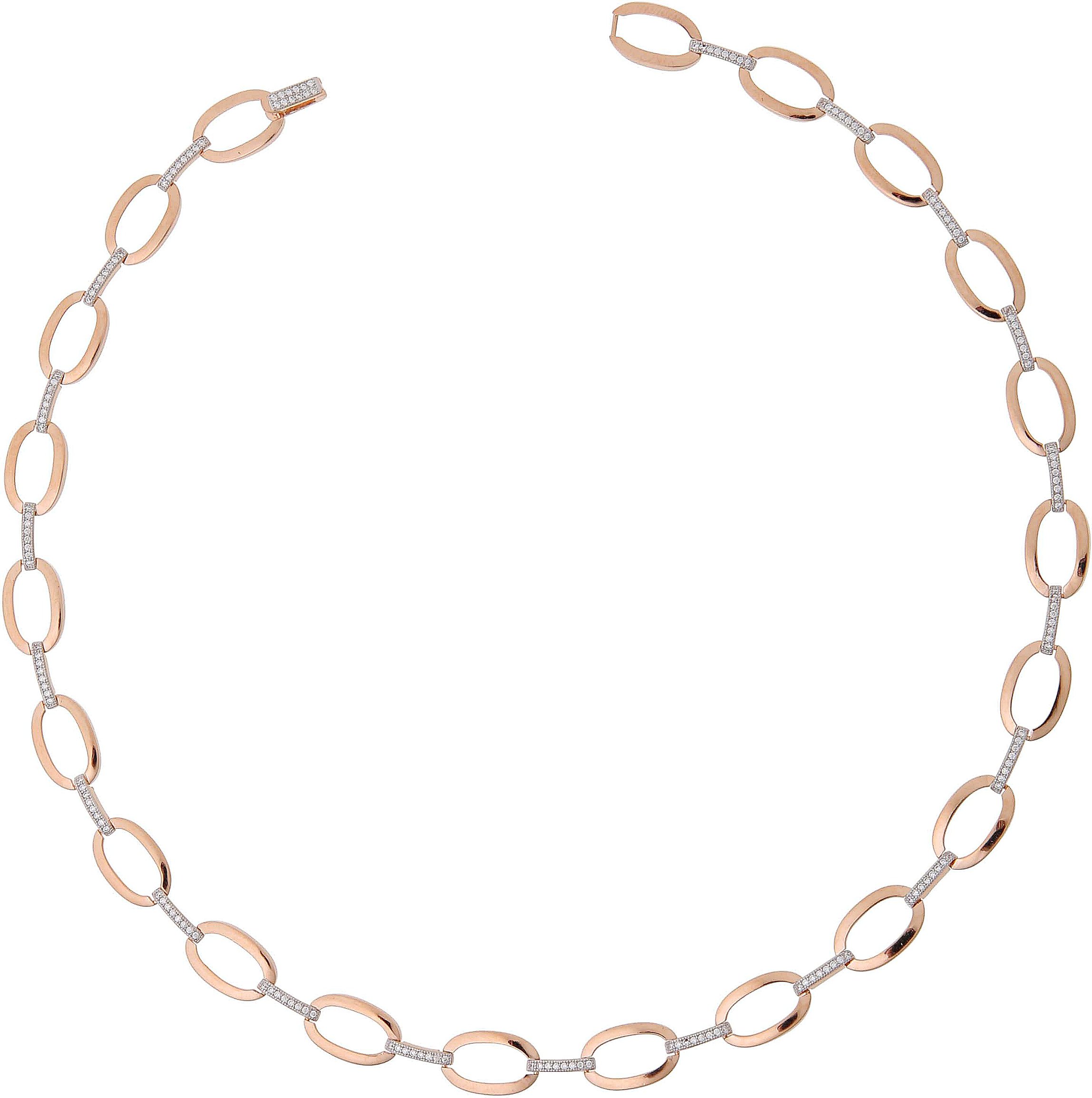 Orphelia Halskette für Damen, 925er Sterlingsilber, Silber/Rosé, ZK-7210