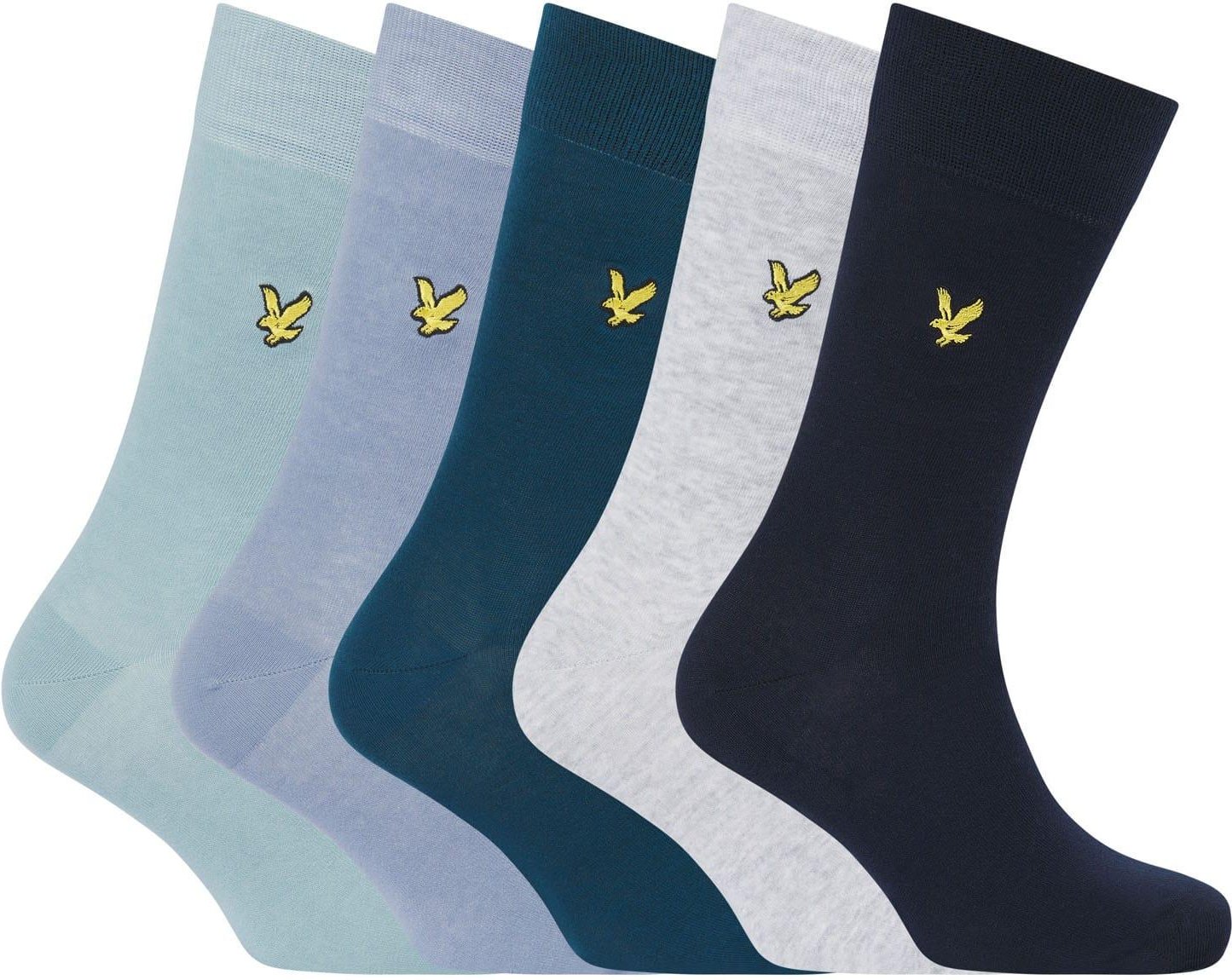 Thumbnail - Lyle & Scott - "Core" Socken für Herren (5er-Pack) (Blau/Grau/Schwarz)