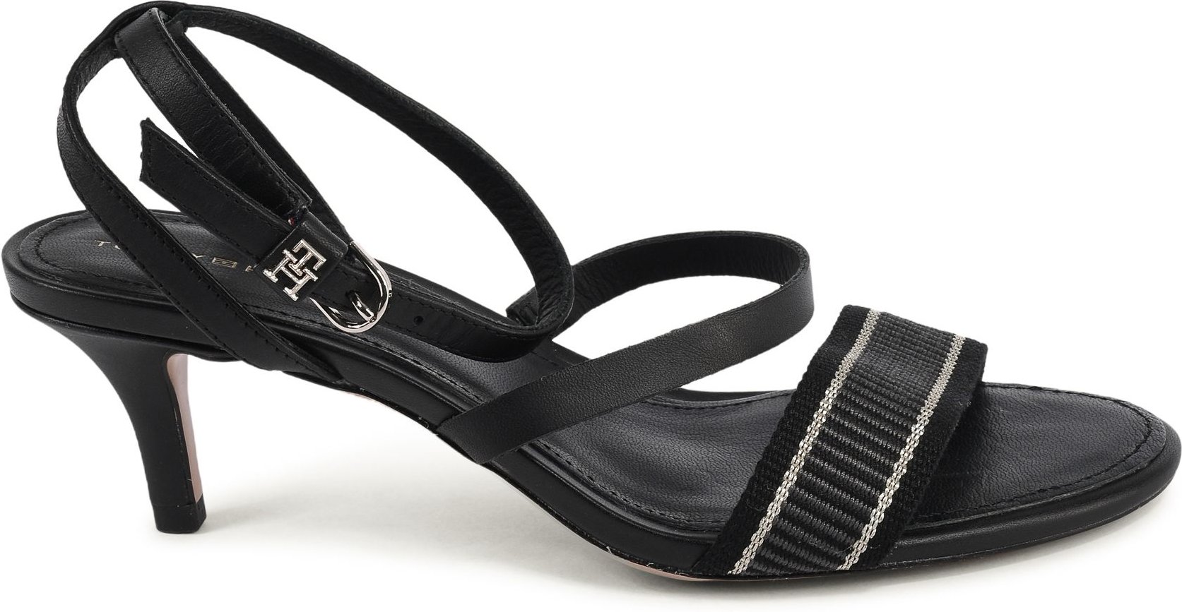 Leder Kitten Heel Sandalen