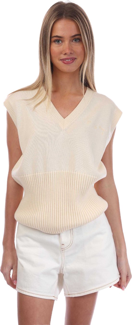 Off White - "Swimming Man" Top für Damen (Beige)