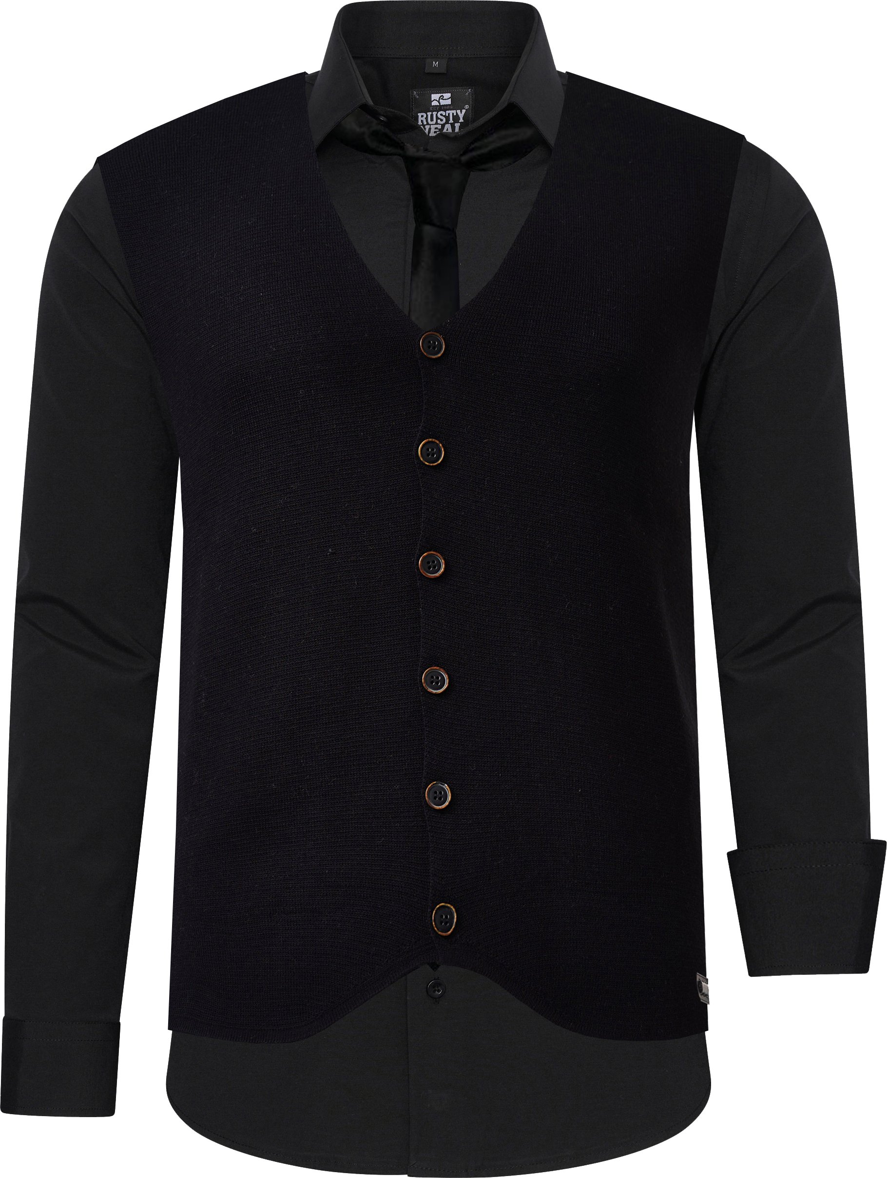 Hemd mit Weste und Krawatte 3er Set