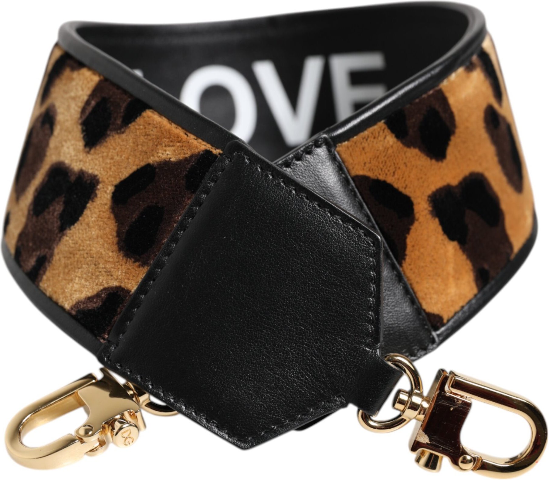 Schwarz Leopardprint Wenden Tasche Schultergurt