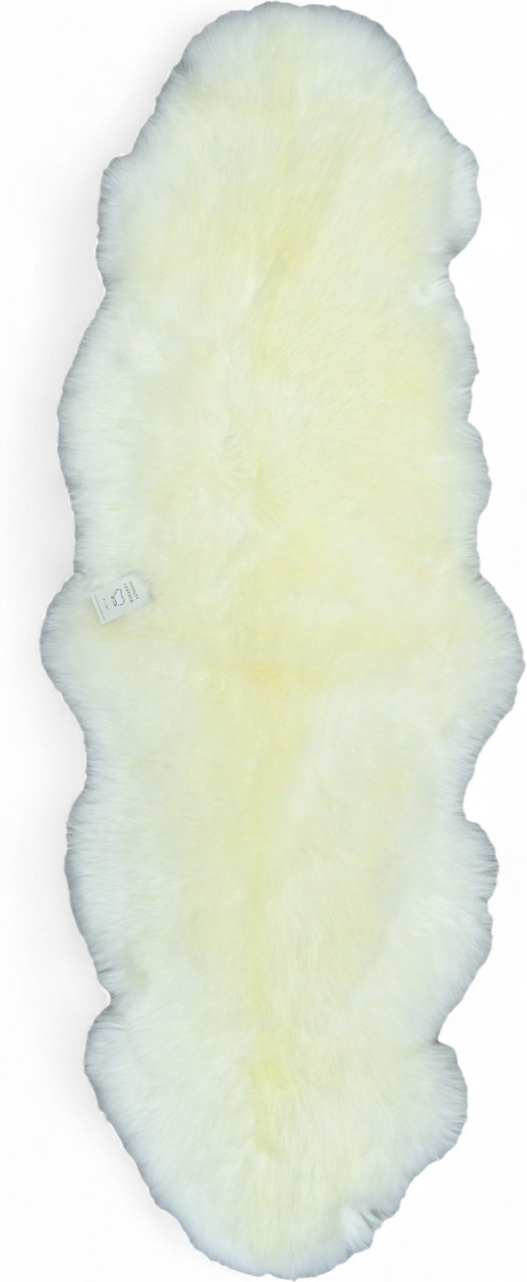 Echter Schaffell-Teppich, elfenbeinfarben, doppelt, natürlich, flauschig, seidig weich, echte Wolle