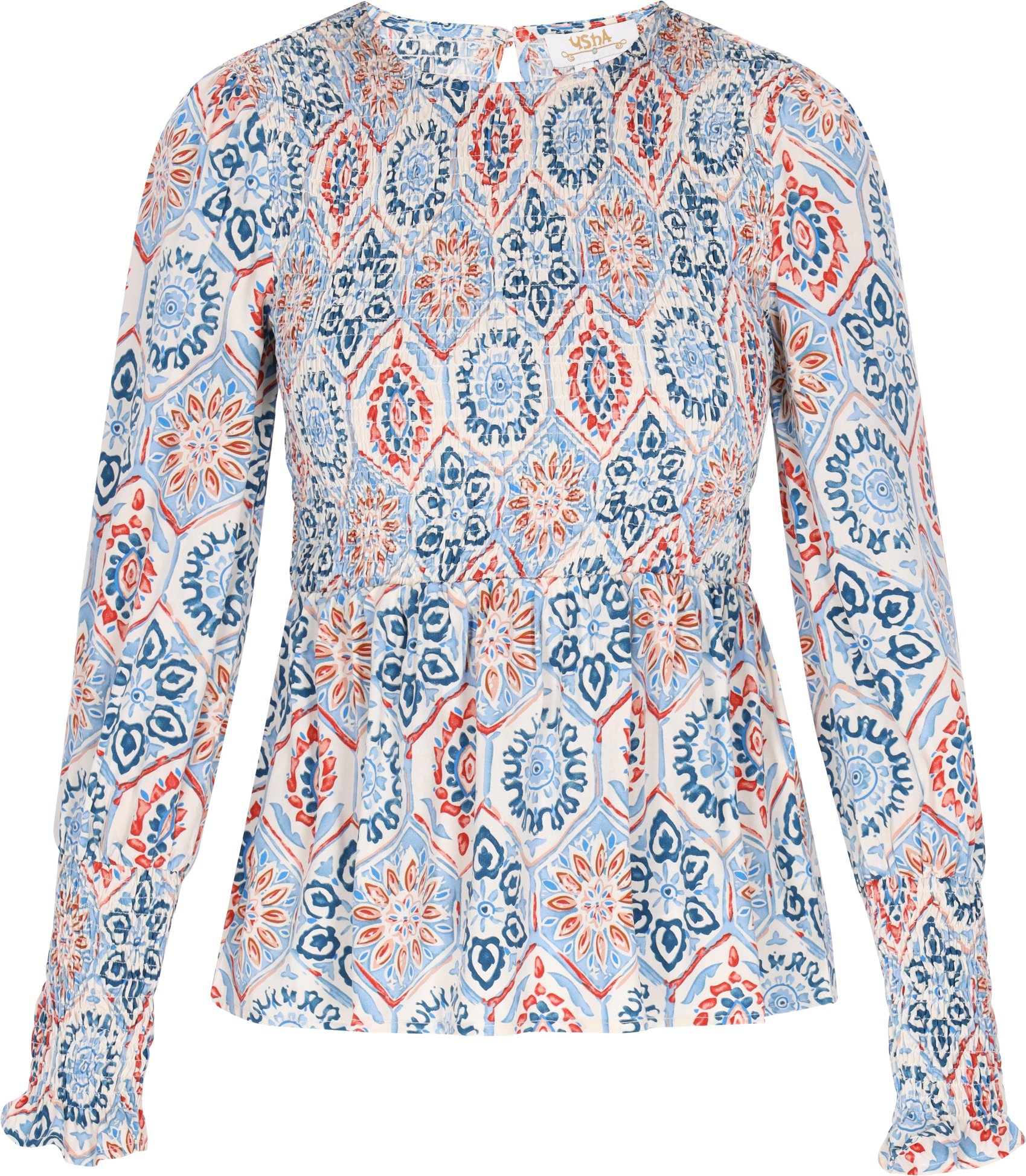 Thumbnail - usha Bluse Frauen blau mehrfarbig