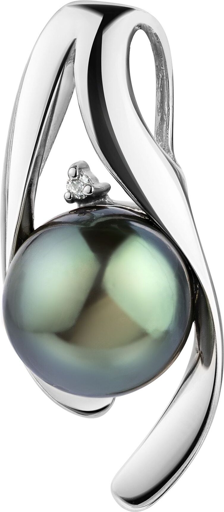 Diamonds by Ellen K. Anhänger 585/- Weißgold glanz Tahitiperle und Diamant