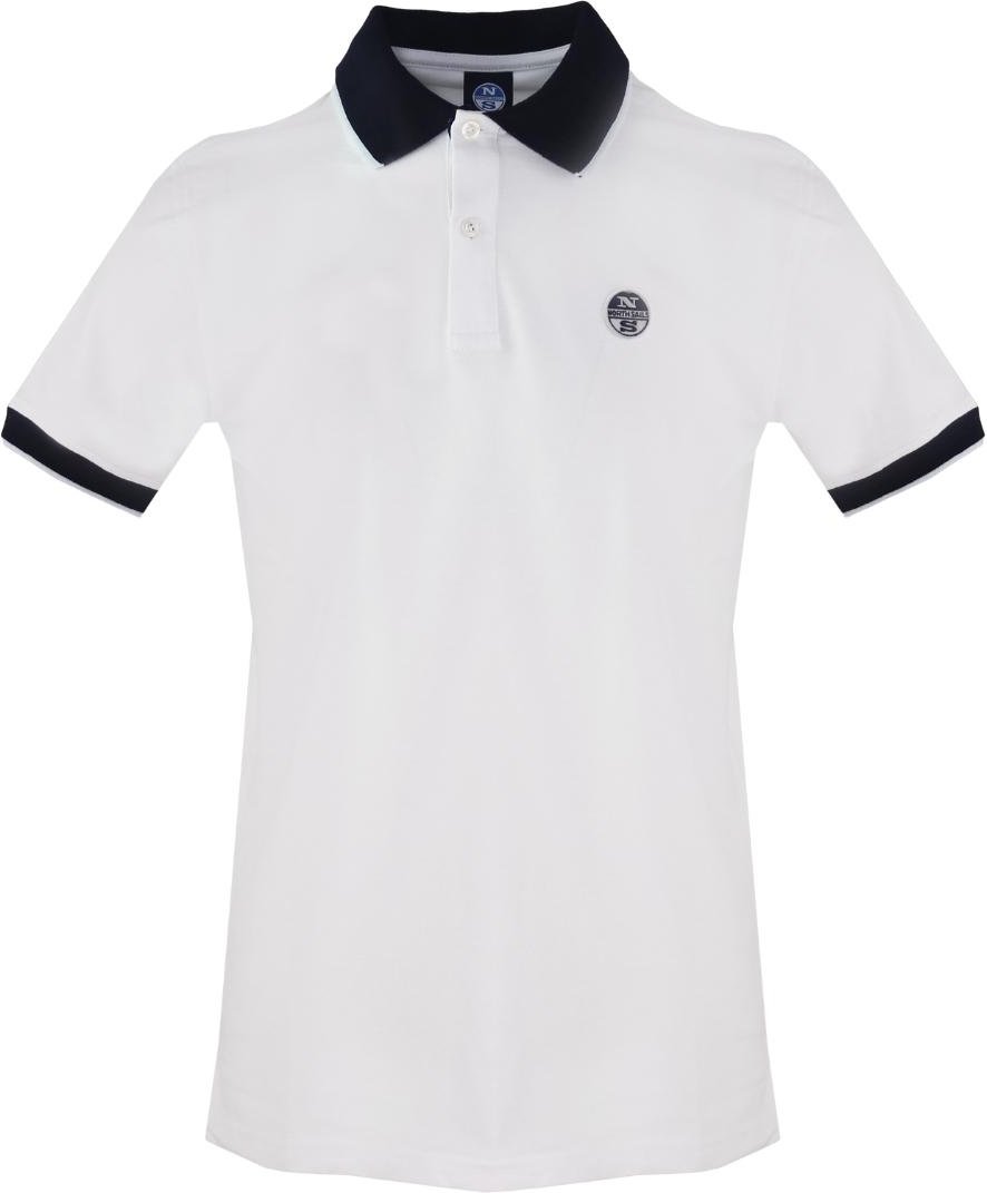 North Sails Kontrastkragen Weißes Polo