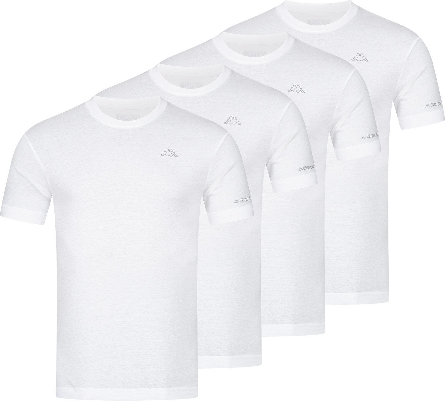 Kappa 4er Set T-Shirt BASIC in Weiß