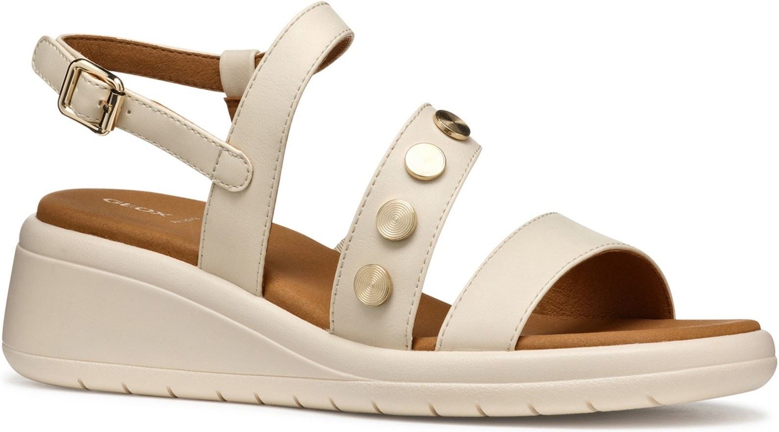 Geox D MELICONIA Synthetische Polyurethan Damen Papyrus Wedges