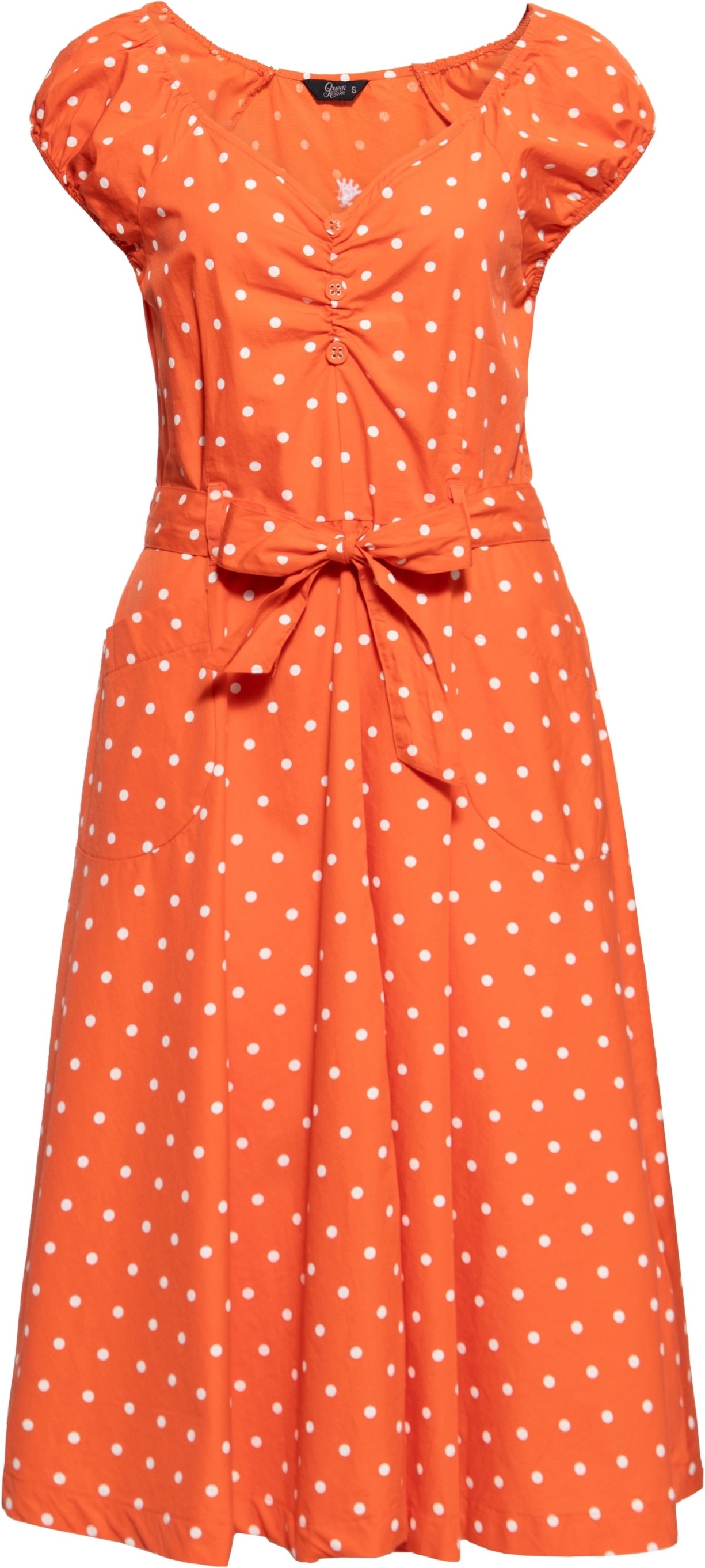 Queen Kerosin Damen Swing Kleid orange
