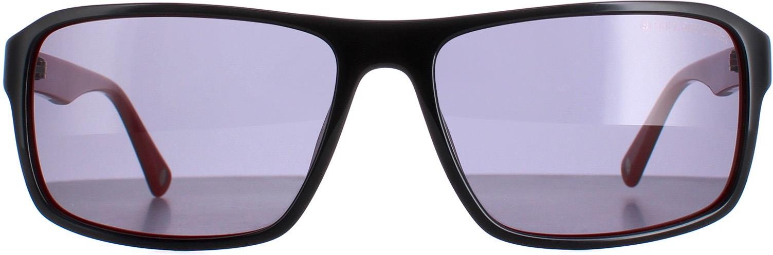 Thumbnail - Duck and Cover Rectangle Mens Schwarz auf Rot Grau DCS024