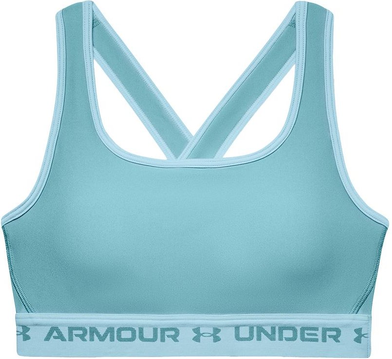 Under Armour Corssback Womens Blue Mid Sports BH