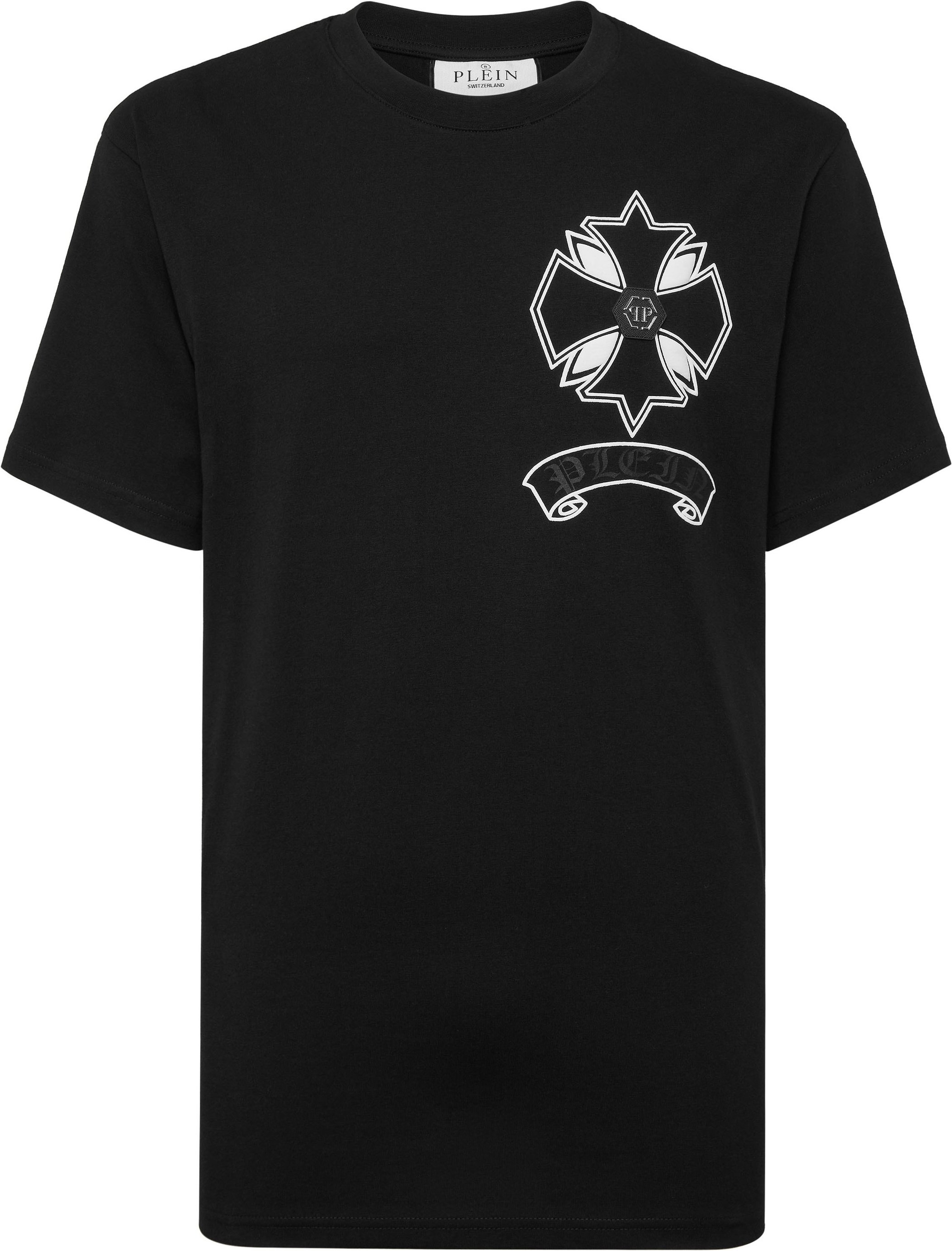 Round Neck T-Shirt Puffy Chrome Crest