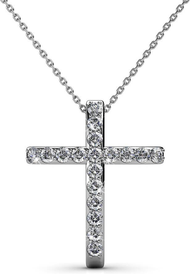 Kreuzanhänger - Silber und Kristall