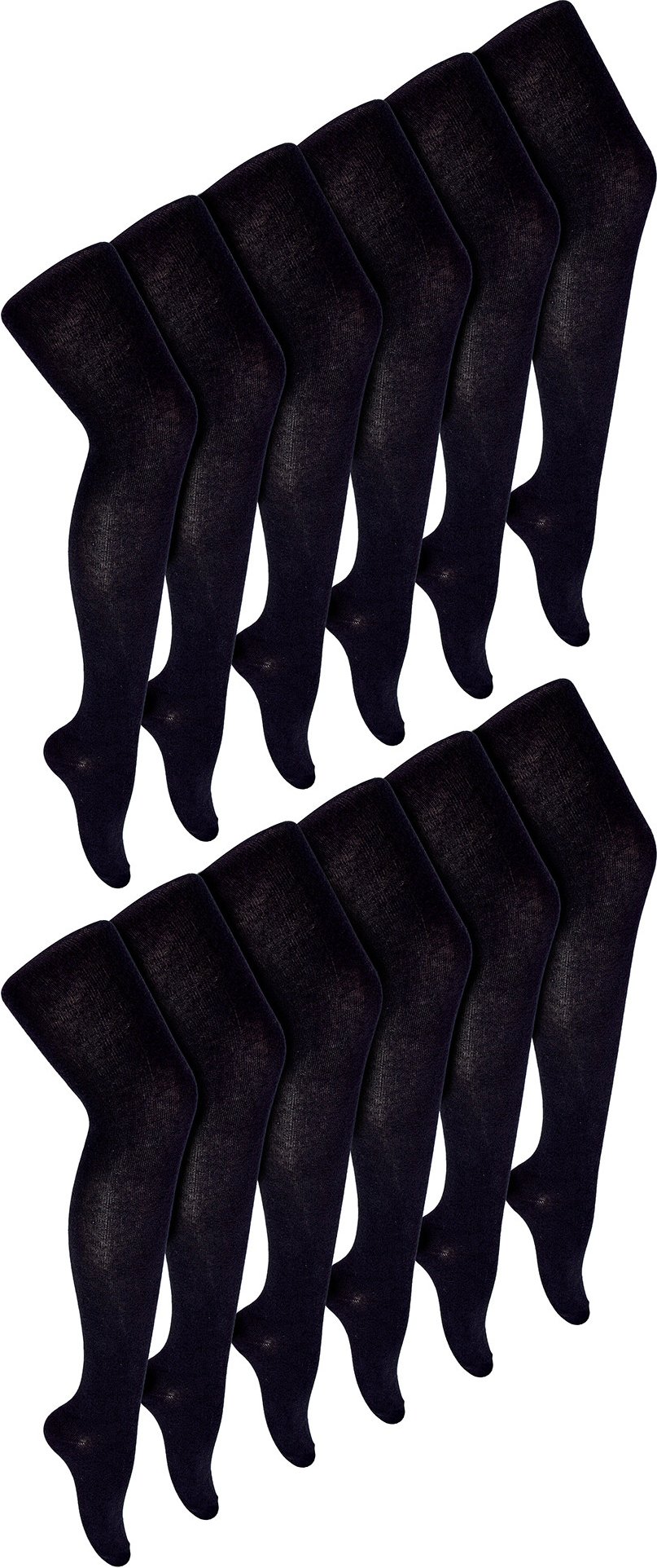 Thumbnail - 12 Paar Multipack Mädchen Schuluniform Strumpfhosen | Sock Snob | Soft & Comfy Plain Opaque Pantyhose Strumpfhosen für K...