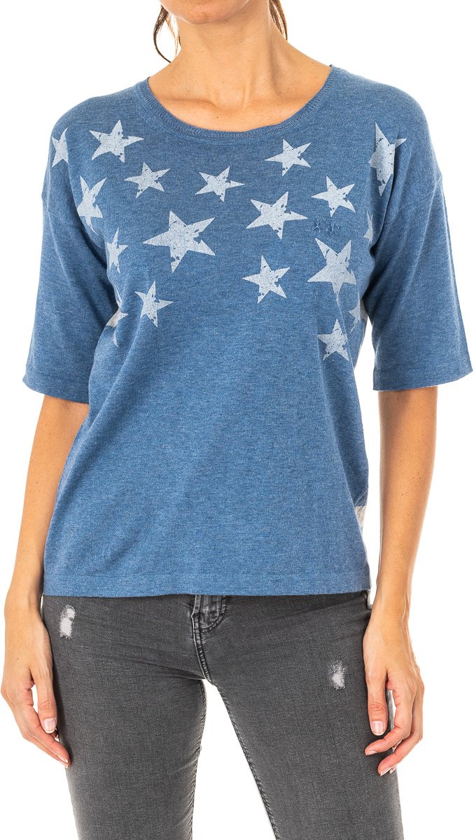 Damen Pullover mit 3/4 Ärmeln und Rundhalsausschnitt LWS011