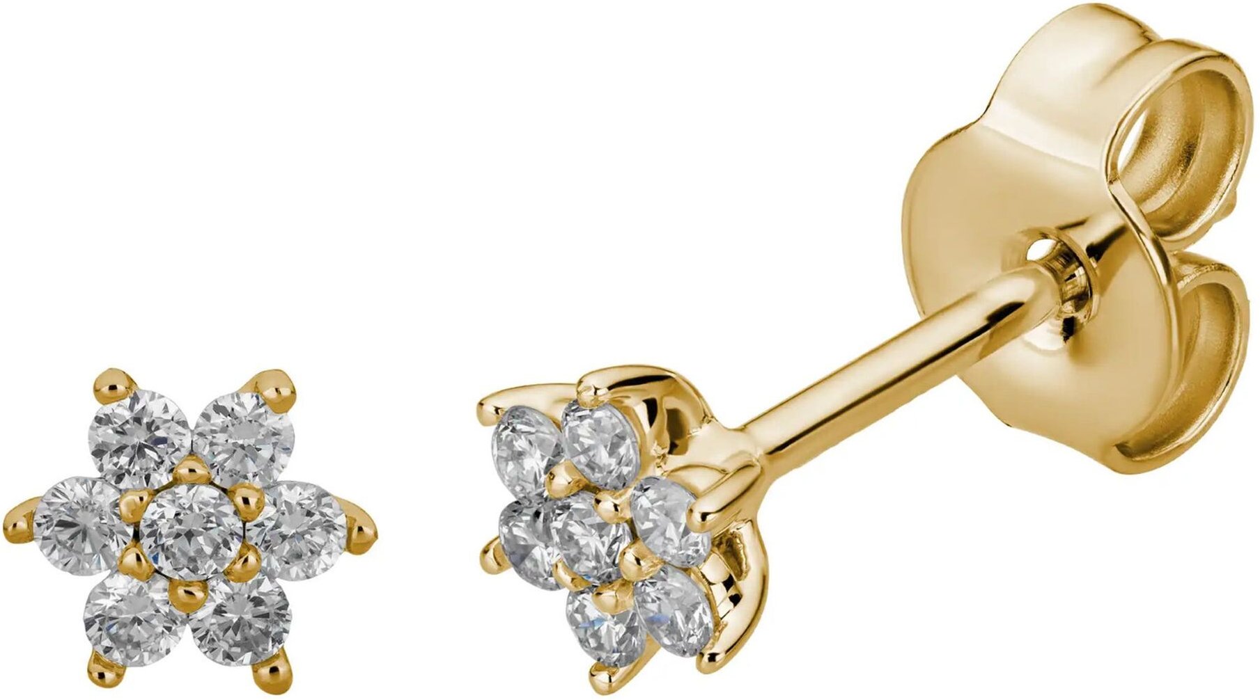 Lyomi Ohrstecker 585/- Gelbgold 14 synth. Diam. 0,15ct.