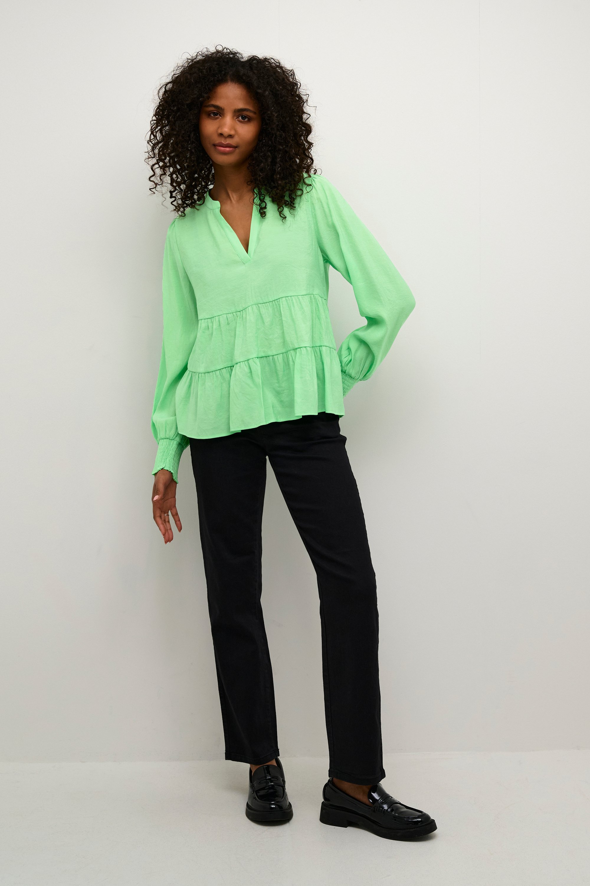 Langarm-Bluse Regular fit Spring Bouquet light green