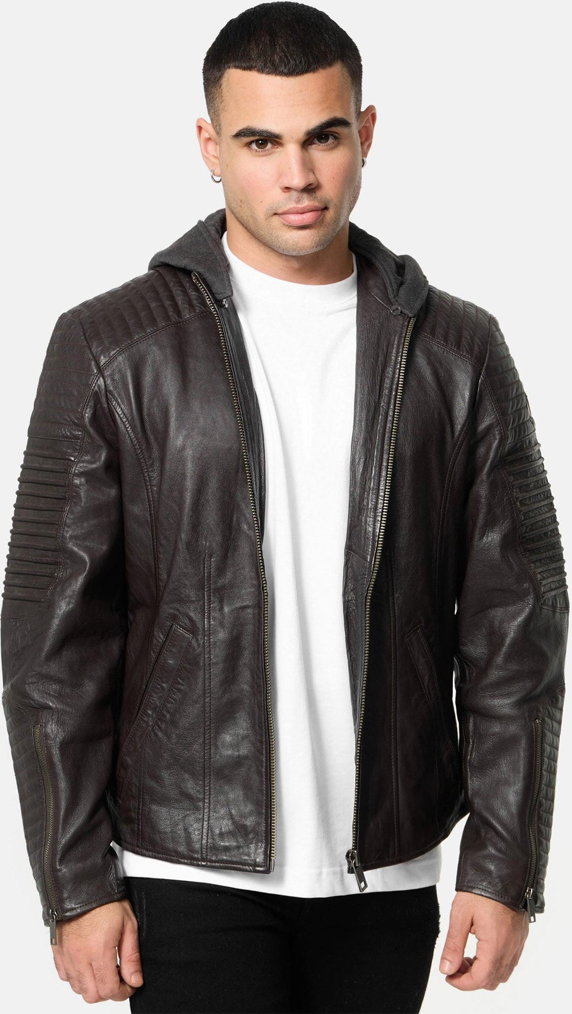 Thumbnail - Tazzio Herren Lederjacke Biker-Look
