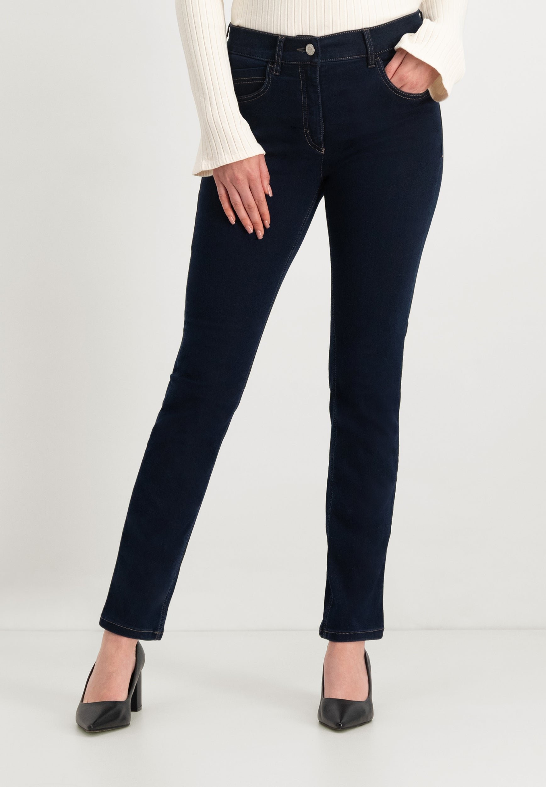 Twigie Shape-On Straight Jeans | Blau Schwarz