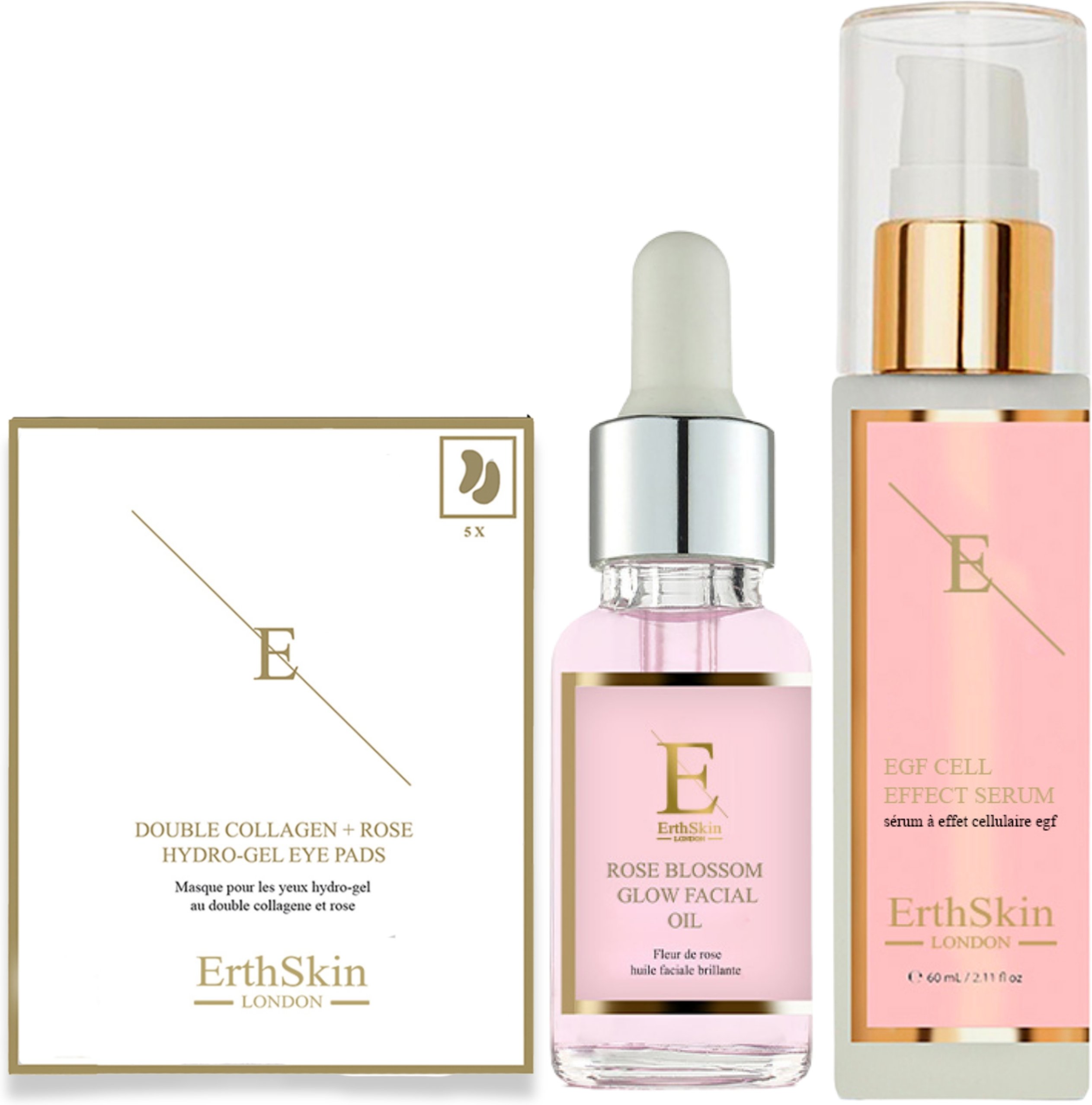 Thumbnail - EGF CELL EFFECT SERUM 60ML + Rose Blossom Glow Facial Oil 30ml +Double Collagen + Rose Hydrogel Eye Pads 5 X 2