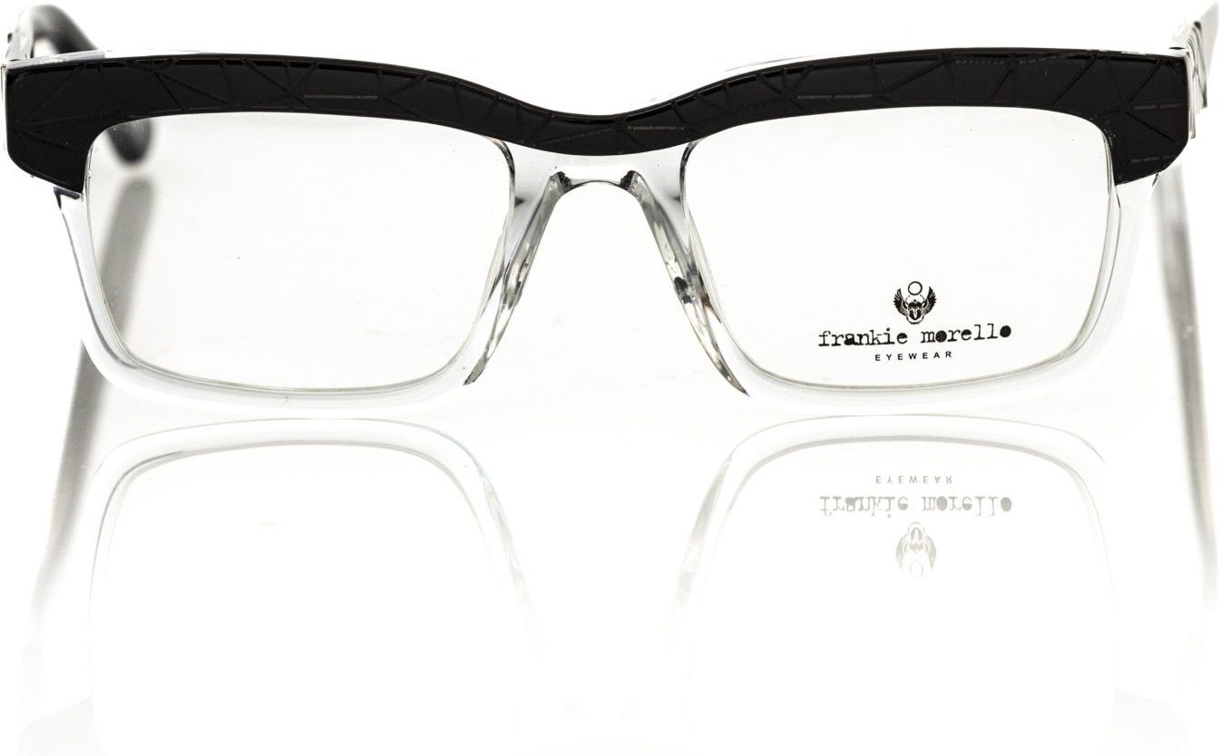 Geometrische Brille mit klarem Rahmen