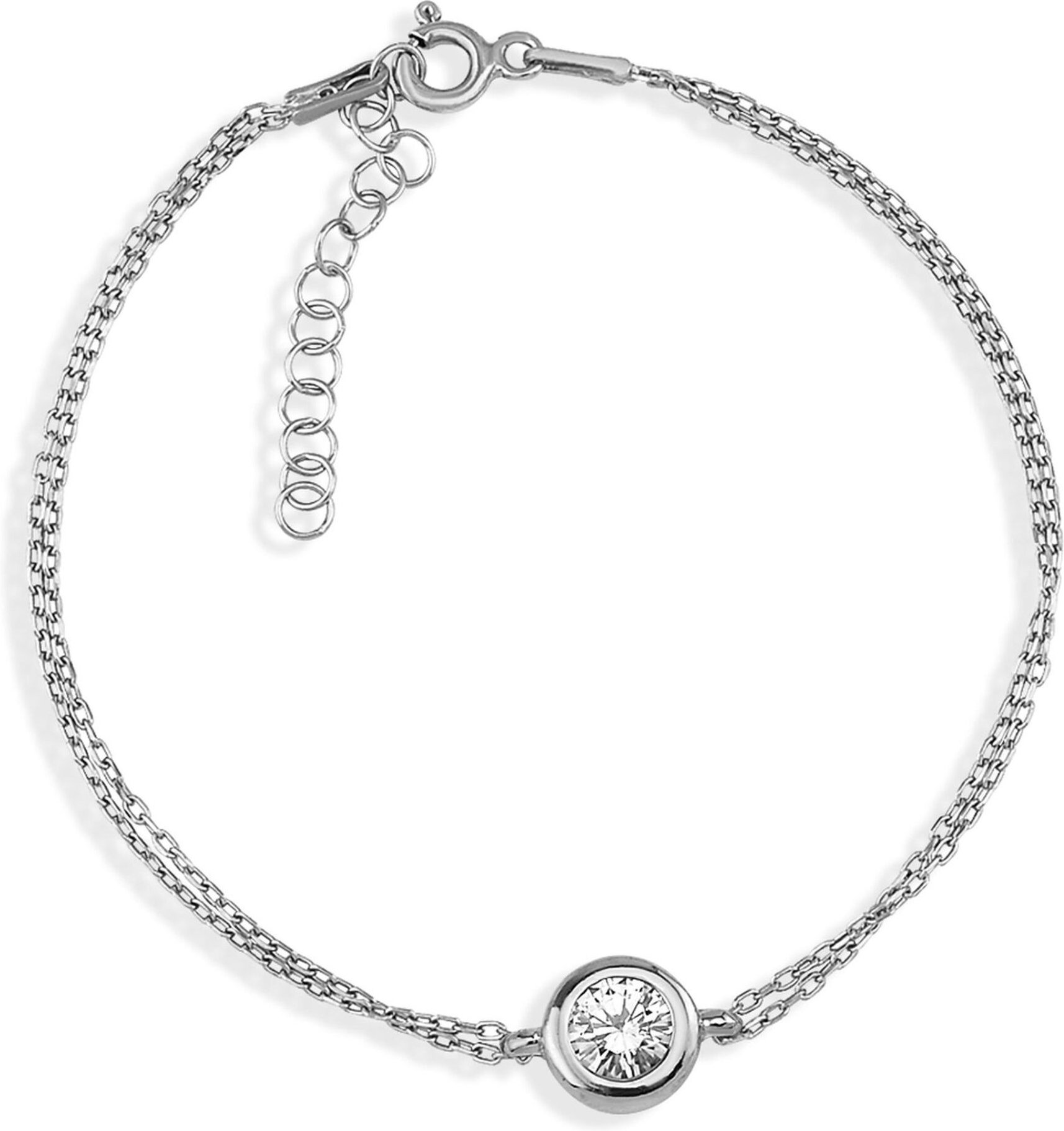 Dkeniz Armband 925/- Sterling Silber Solitär