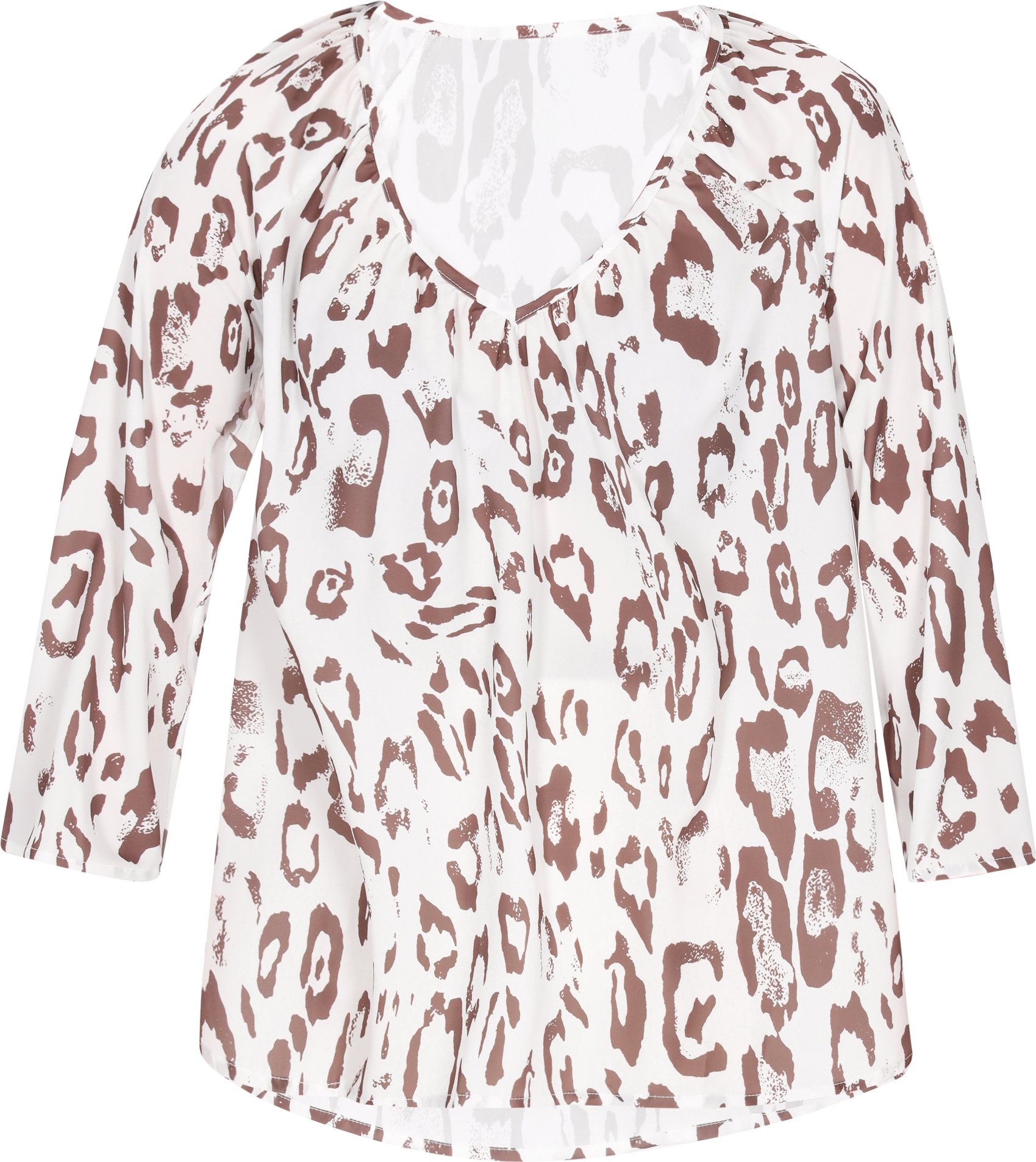 Faina Bluse Frauen Weiß Braun