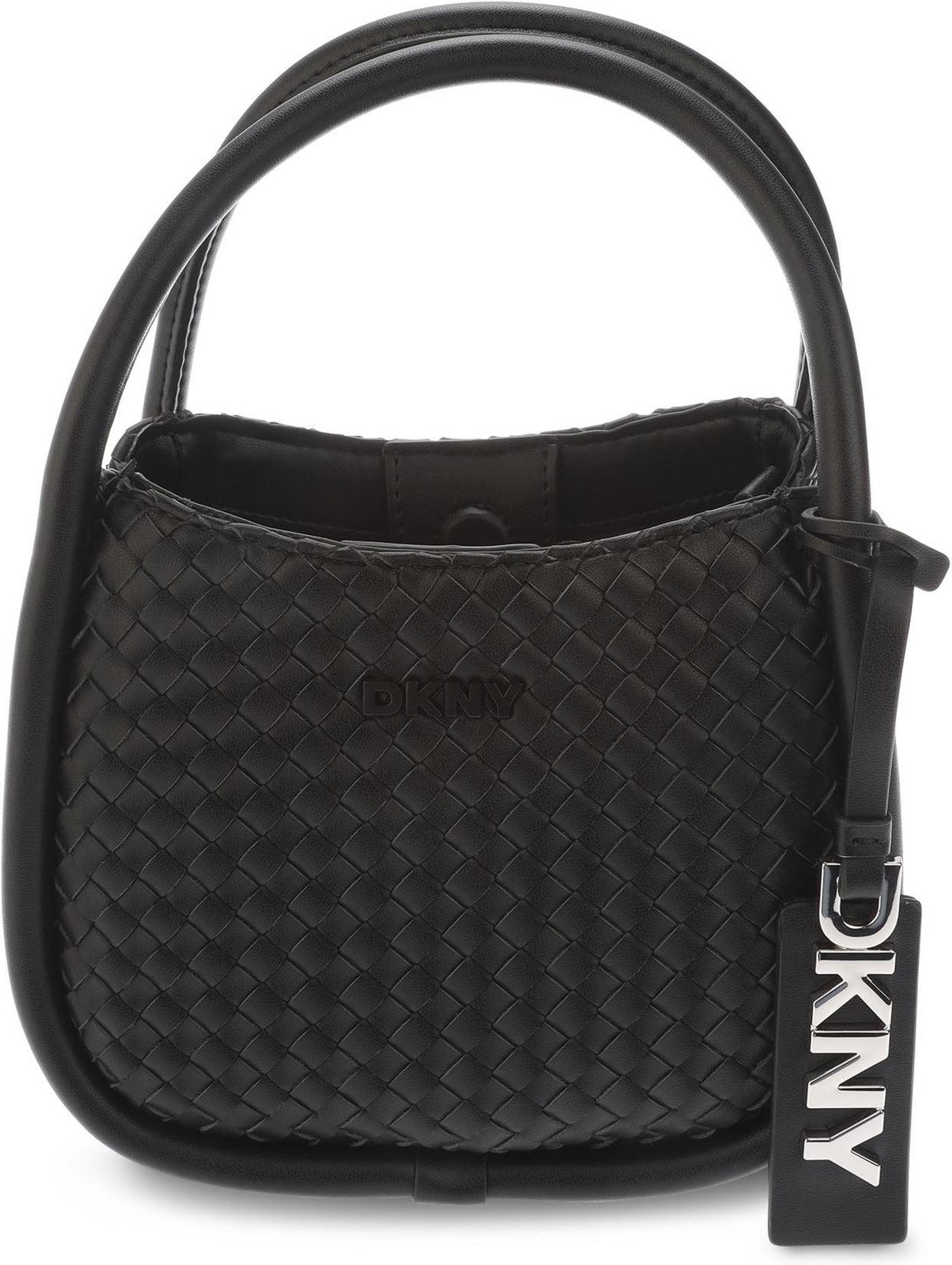 DKNY - "Capri Hobo" Umhängetasche für Damen (Schwarz/Silber)