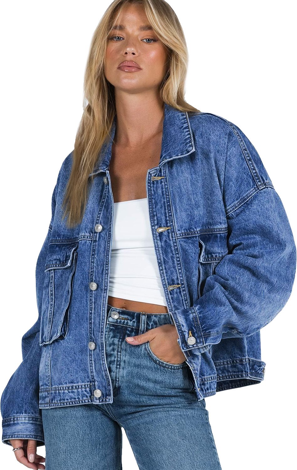 Lässige Passform Denimjacke