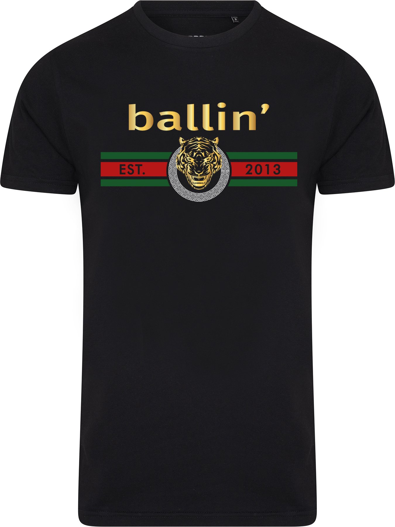 Tiger Lines Shirt von Ballin Est. 2013 in der farbe Schwarz und in größe 3XL.
