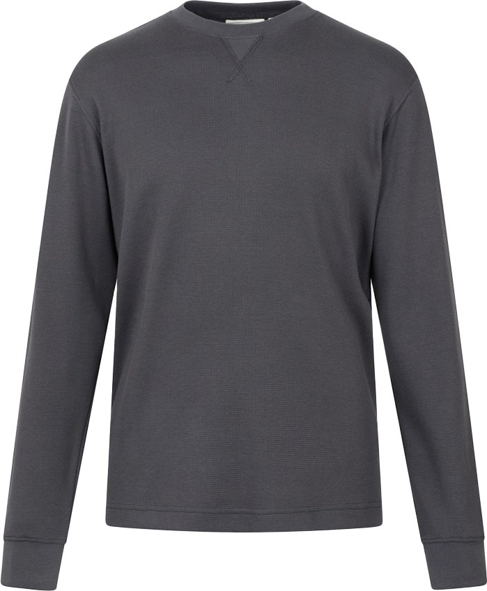 Mountain Warehouse - "Tillsbury" Sweatshirt für Herren, Rundhalsausschnitt, Waffelstoff, Langärmlig (Holzkohle)