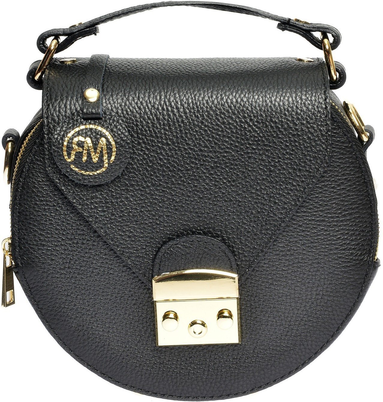 Roberta M Schwarz Rindsledertasche