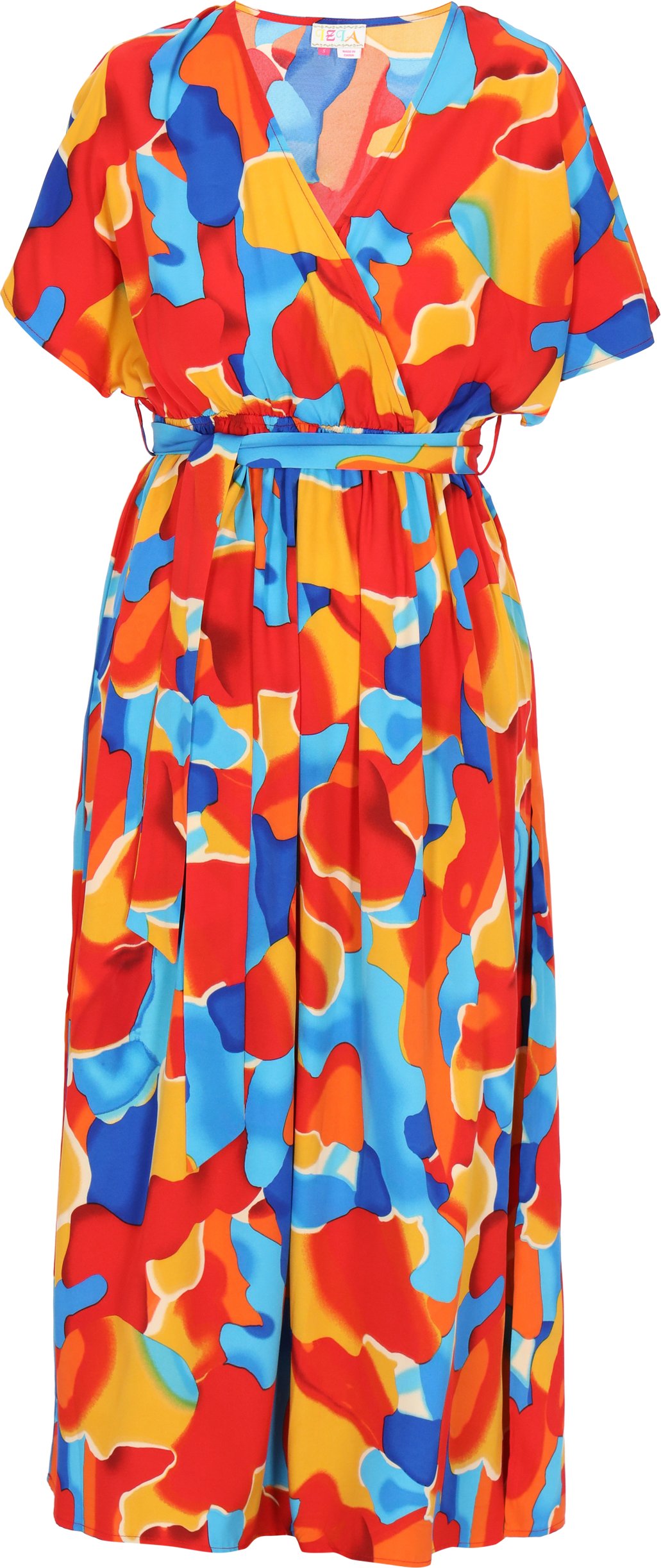 IZIA Kleid Frauen rot mehrfarbig