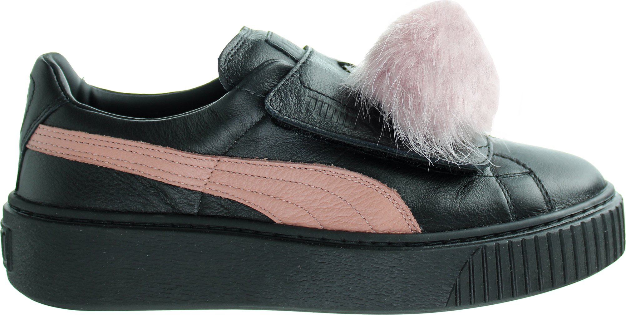 Puma -Korb -Plattform Pompom Damen schwarze Trainer