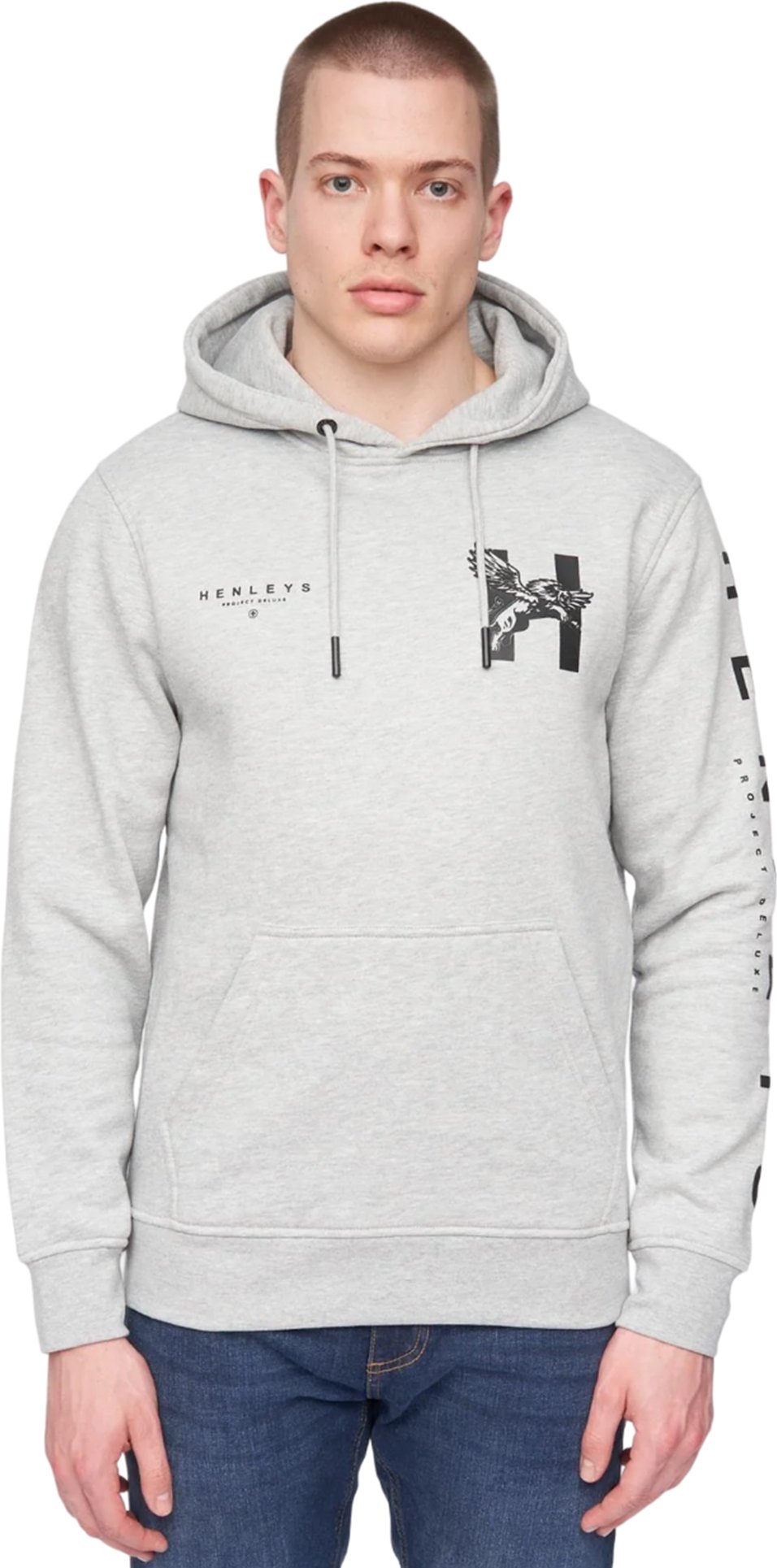 Henleys - "Kilhen" Kapuzenpullover für Herren (Grau meliert)