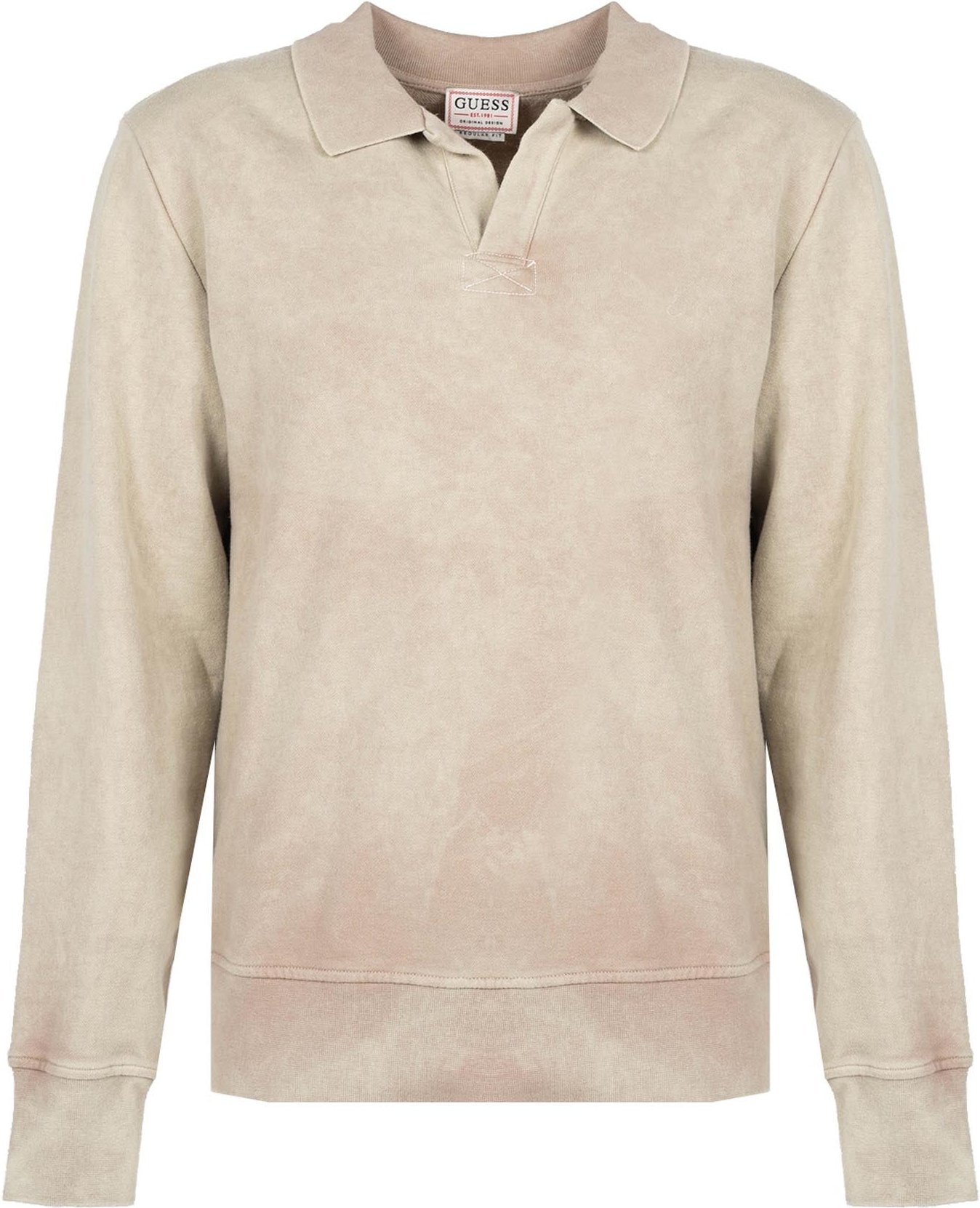 Guess Sweatshirt Polo-Kragen Herren Beige