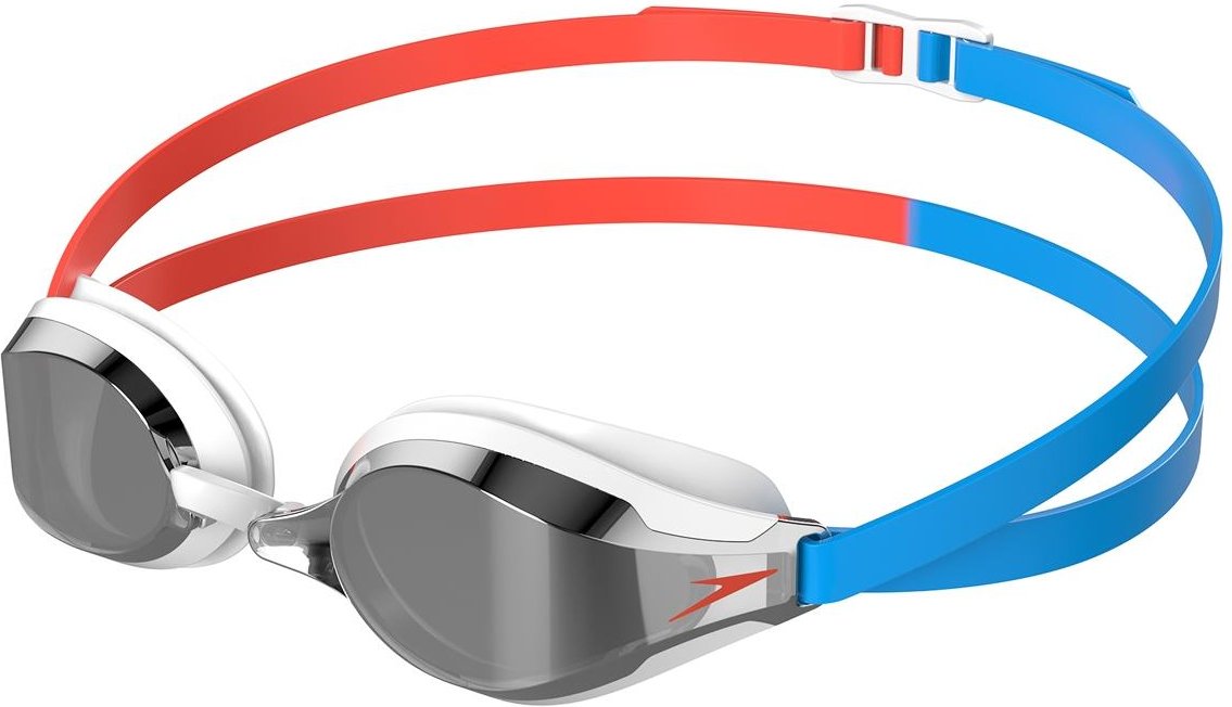 Thumbnail - Speedo - "Fastskin Speedsocket 2" Schwimmbrille für Herren/Damen Unisex (Blau/Rot)