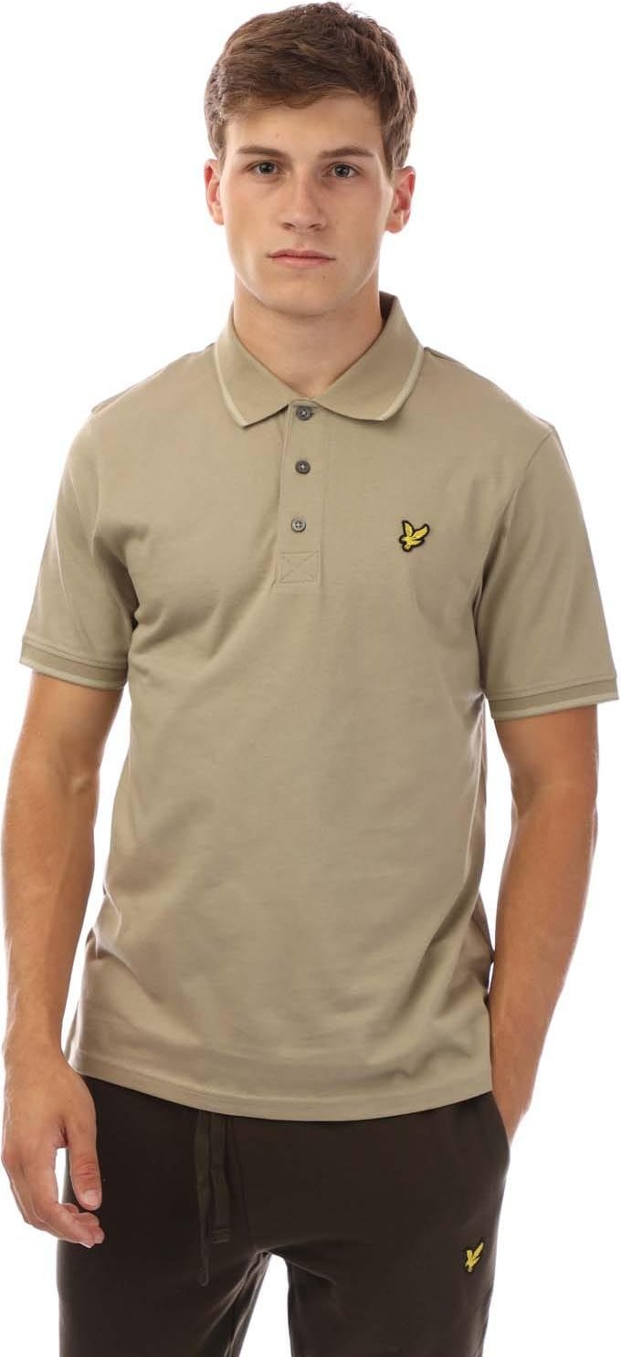 Lyle & Scott - Mit kontrastfarbenen Streifen Poloshirt für Herren (Beige)