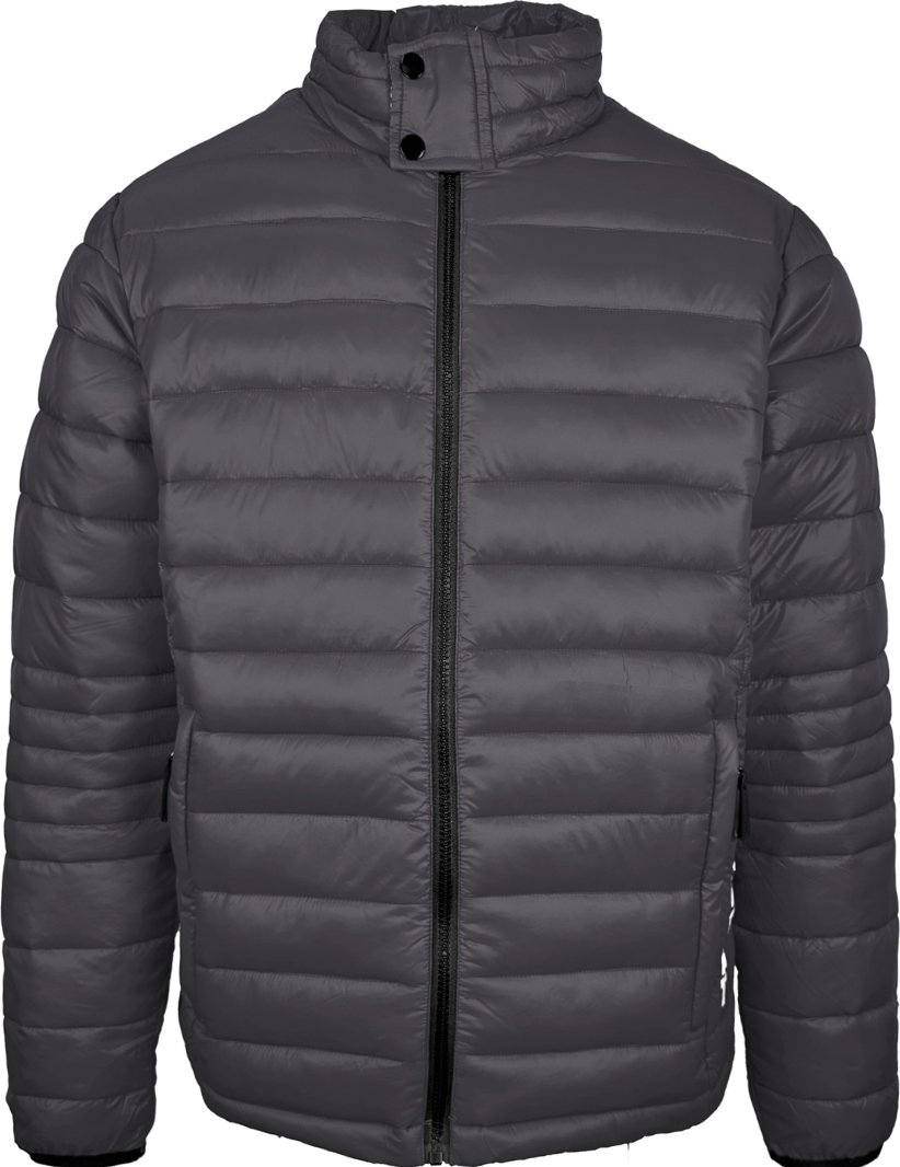 Plein Sport Schlichte wattierte Jacke Grau