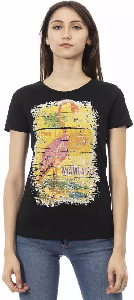 Flamingo-Print T-Shirt im lässigen Stil