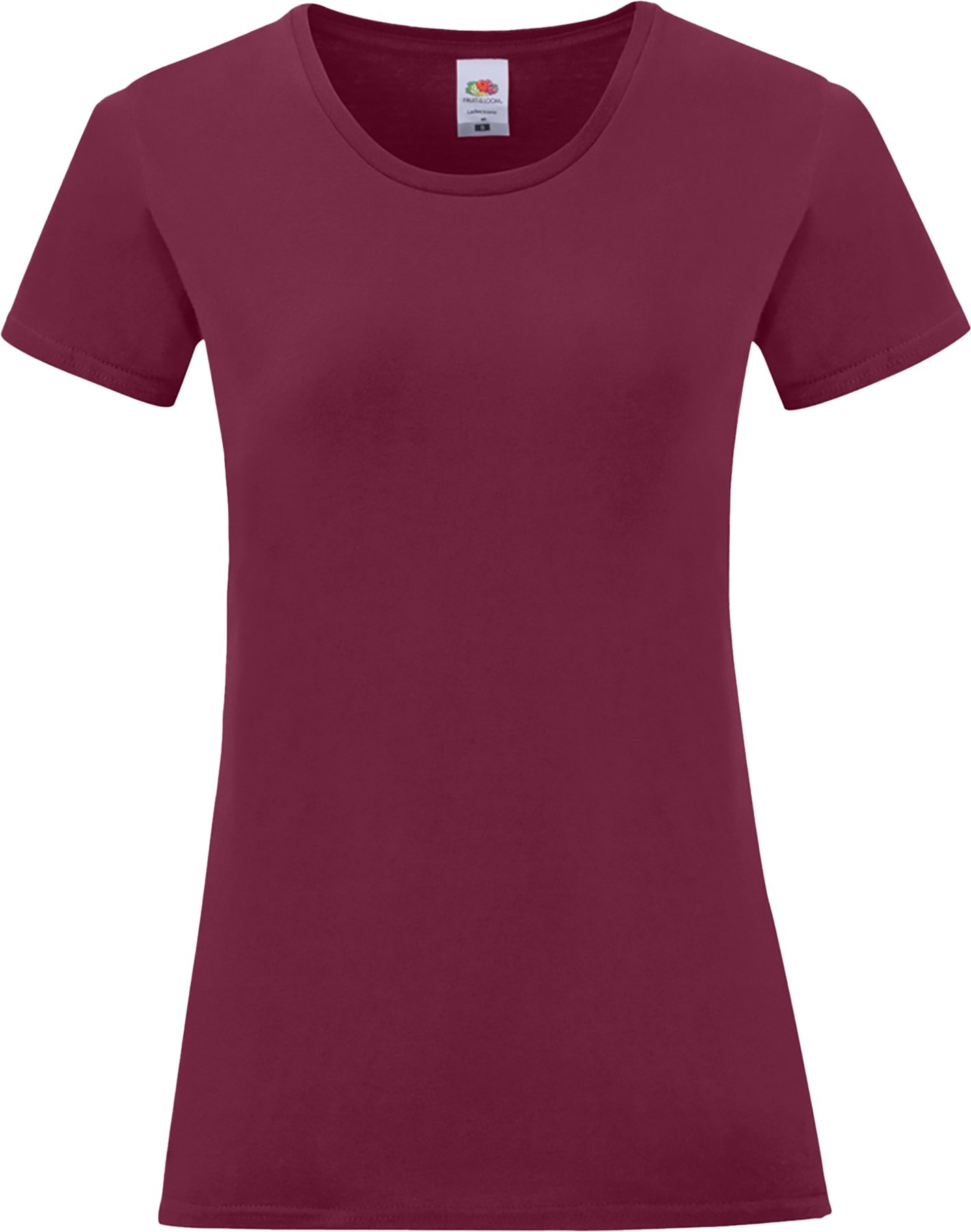 Fruit Of The Loom Damen/Damen Iconic T-Shirt (Burgund)