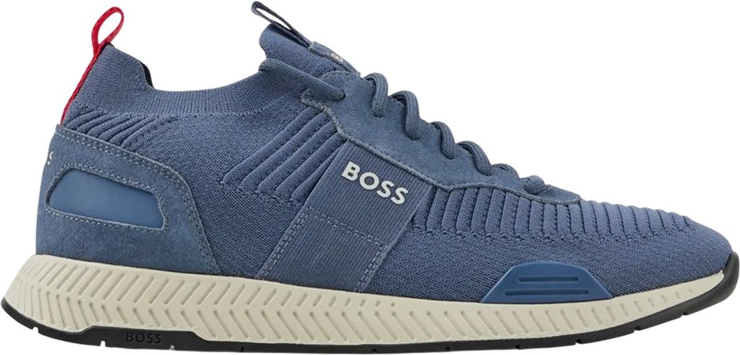 Boss - Herren Sneaker "Titanium", Wildleder-Panel (Blau)