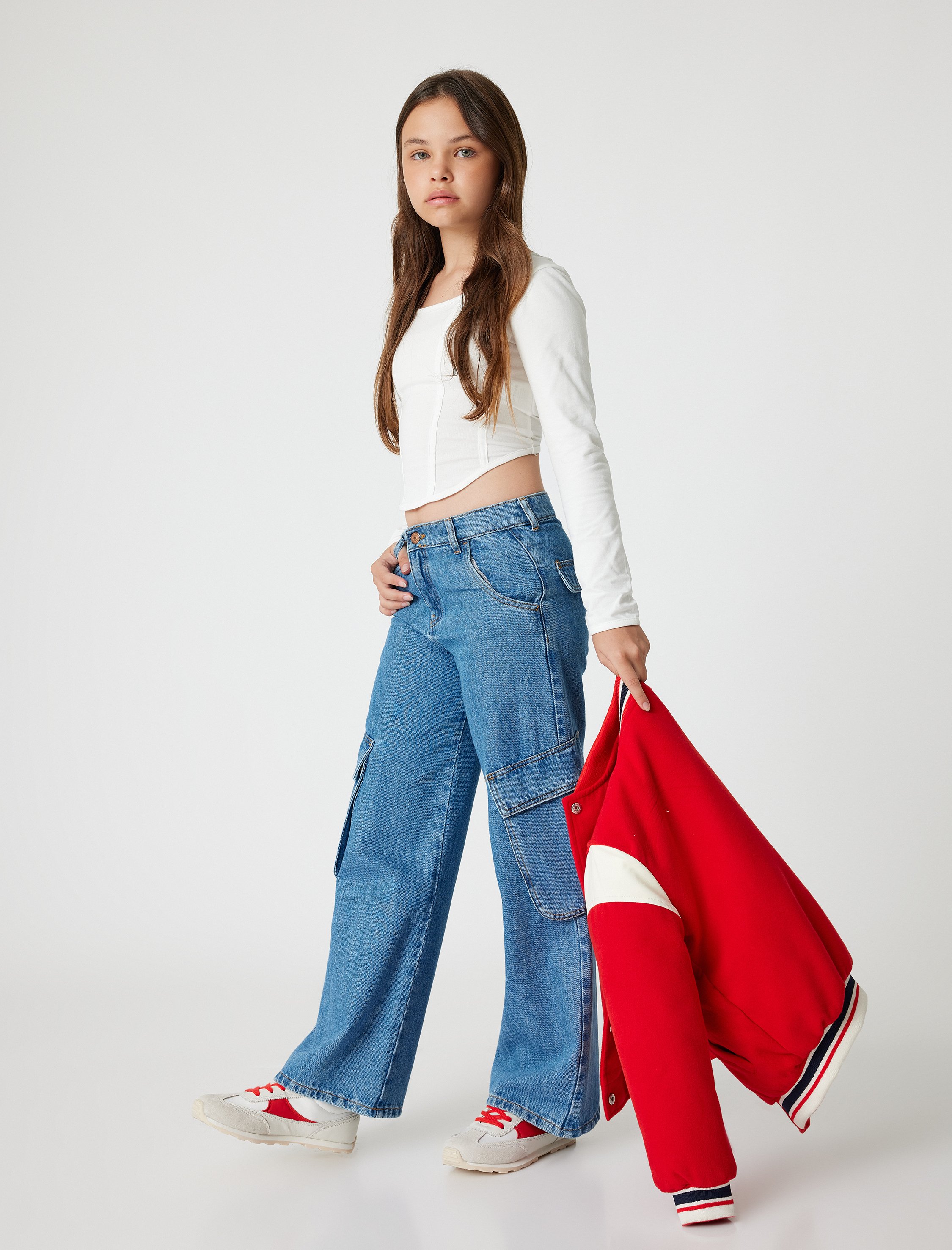 Koton Jeans Normale Leibhöhe Wide Leg Jeans