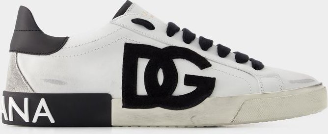 Portofino Sneakers - Dolce&Gabbana - Leder - Schwarz/Weiß