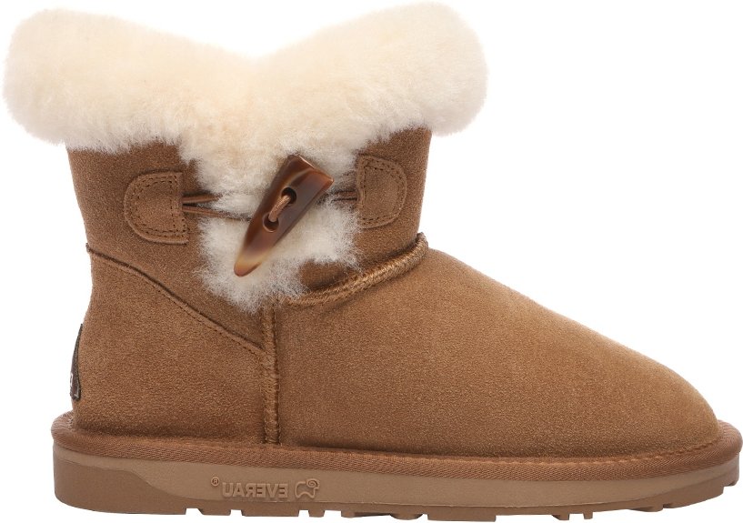 EVER AU Damen Robin Horn Toggle Knopf Mini Stiefel