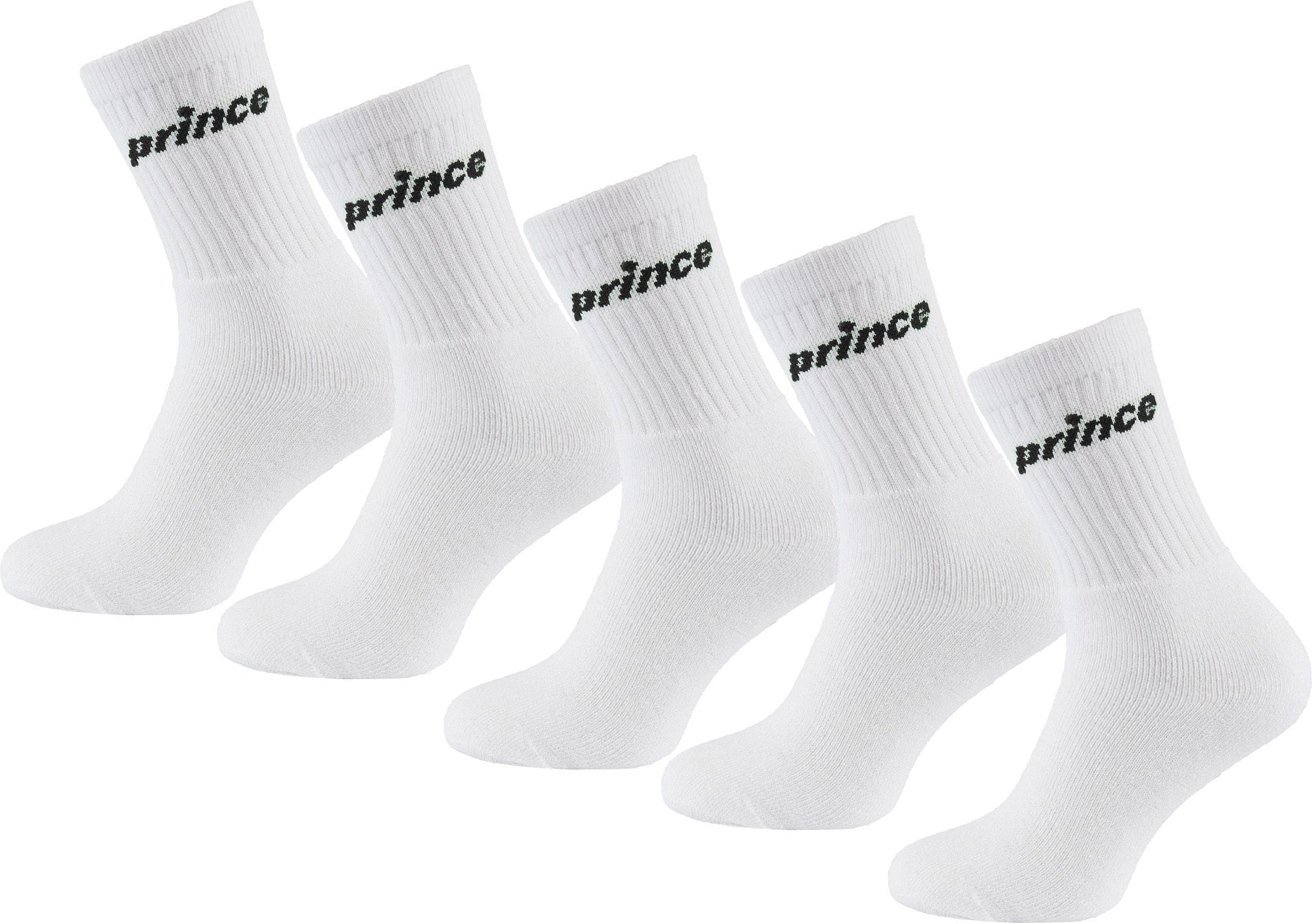 Prince Tennis 5er-Pack weiße Herrensocken